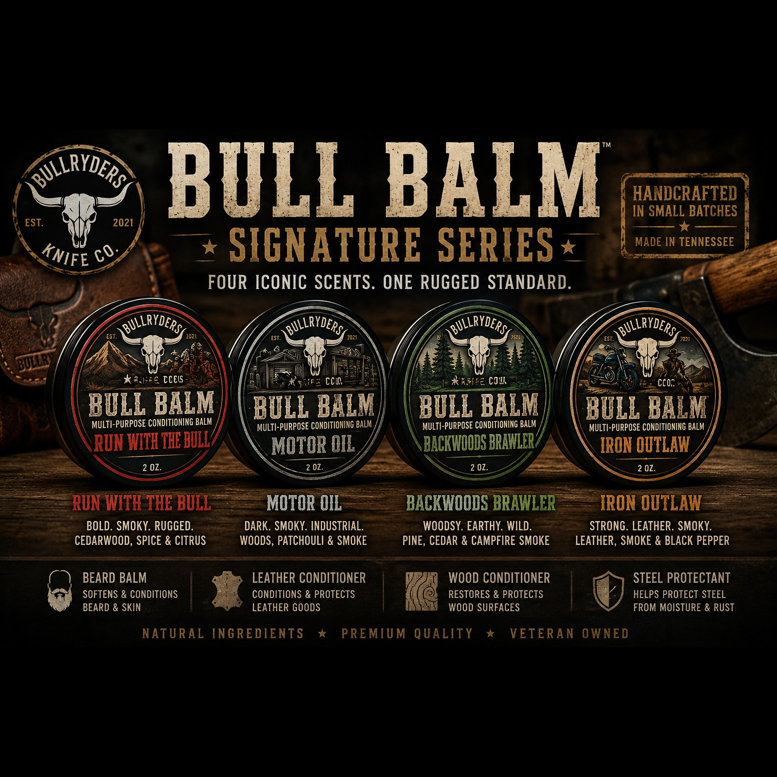 BULL BALM SIGNATURE SERIES SET OF 4