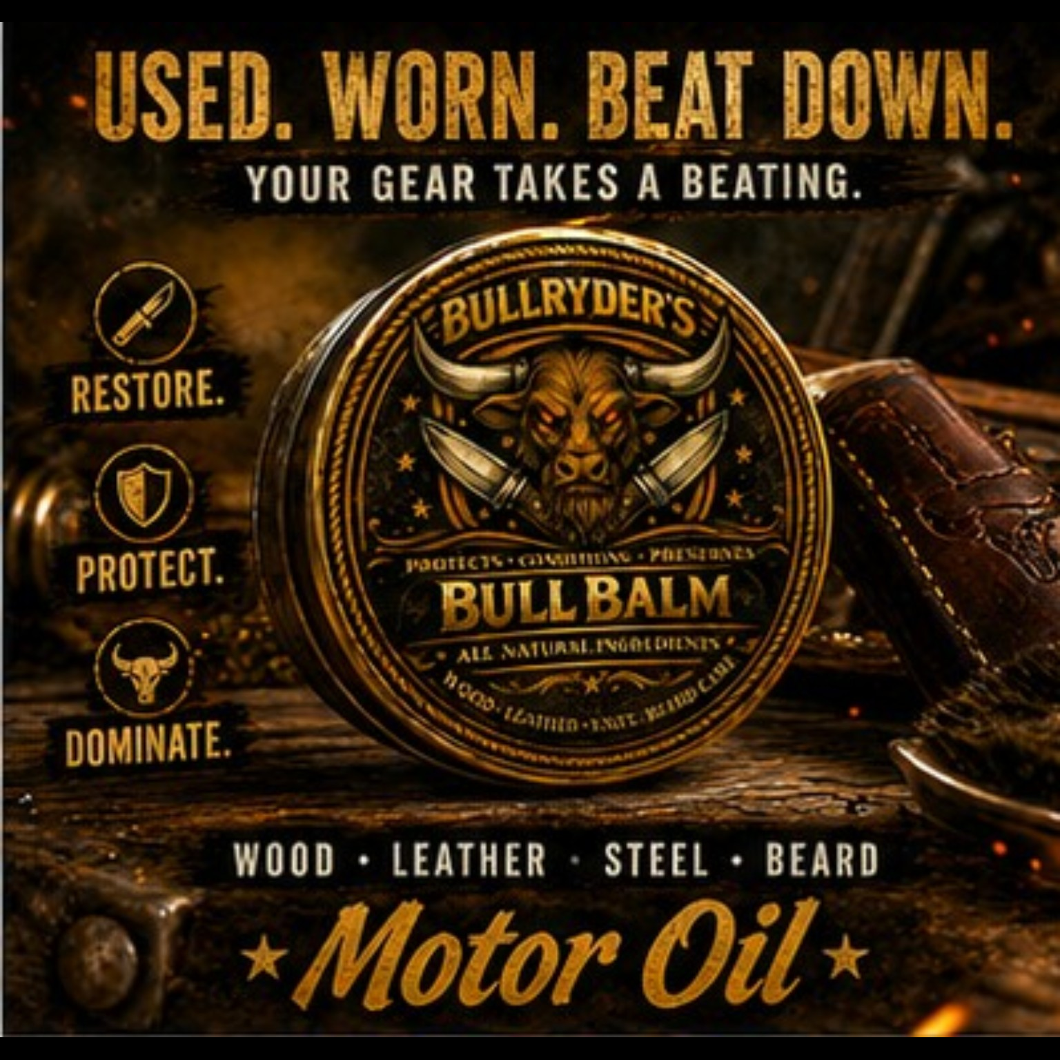 MOTOR OIL BULL BALM 2oz.